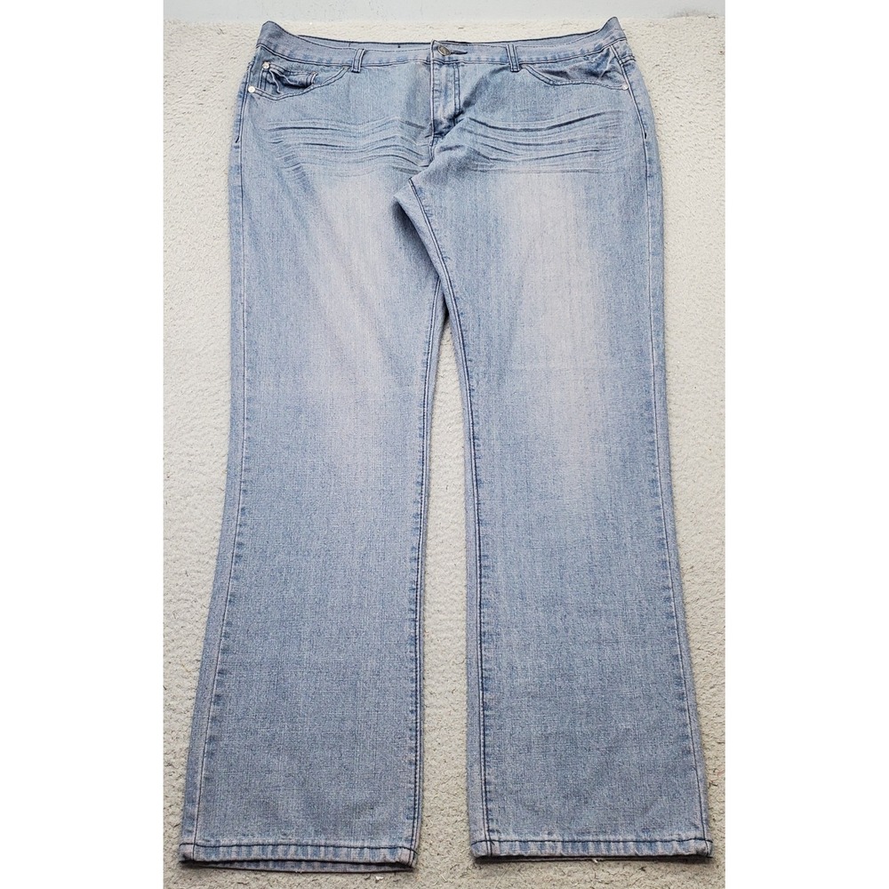 Nostic Straight Leg Jeans Mens 42x34 Blue Denim Light Wash 5-Pocket Streetwear